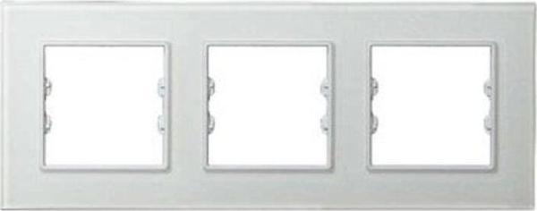Arvehu Electric Apg603-21 Asfir Pleksiglas Mat Beyaz Üçlü Çerçeve (Mekanizma Hariç) - Image 1