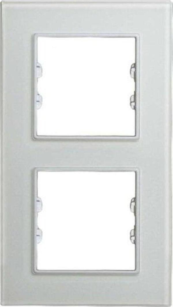 Arvehu Electric Apg612-21 Asfir Pleksiglas Mat Beyaz Dikey Ikili Çerçeve (Mekanizma Hariç) - Image 1