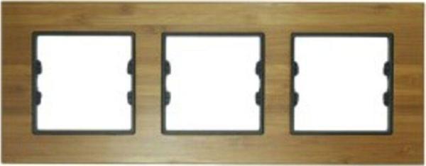 Arvehu Electric Wog203-71 Asfir Ahşap Bambu Üçlü Çerçeve (Mekanizma Hariç) - Image 1