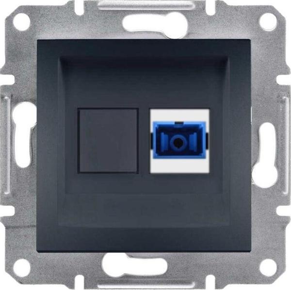 Schneider Electric Schneider Asfora Antrasit Fiber Optik Priz - Eph8900171 - Image 1