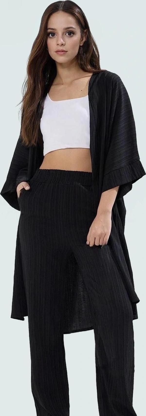 Rahat ve Şık Viskoz Kimono Pantolon Takım Günlük Kullanım İçin İdeal Trend Tasarım - Image 1