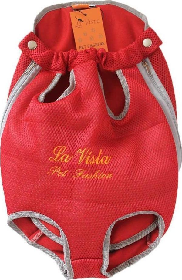 La Vista Kedi Köpek Ana Kucağı Small 4-6 Kg Kadar Uygun Kırmızı - Image 1