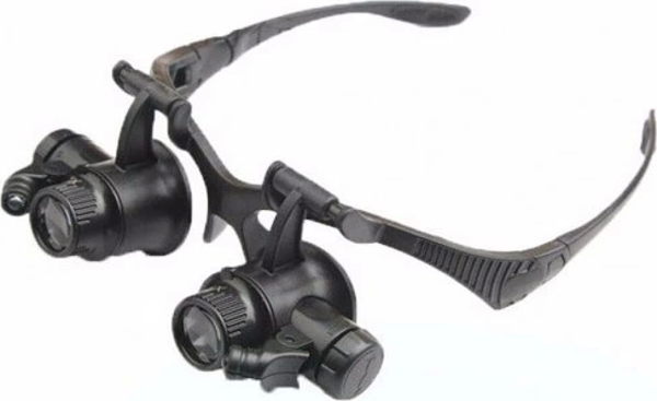 Gözlük Modeli 10x 15x 20x 25x Lens,2led Işıklı,büyüteç - Image 1