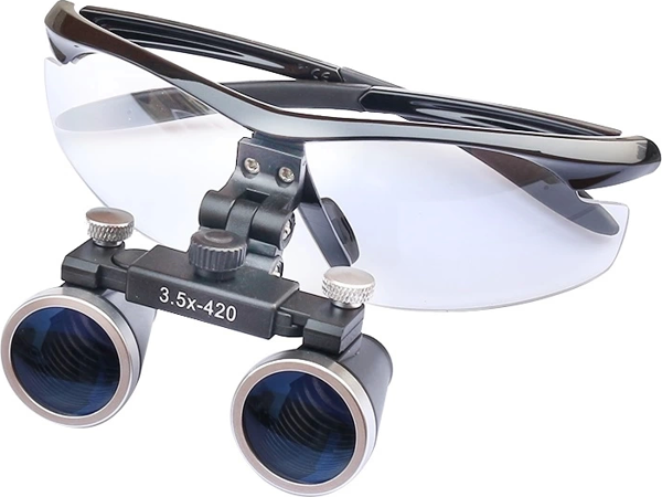 3.5x420mm  Diş Cerrahi Gözlük Lens Büyüteç,taşıma Çantalı - Image 1