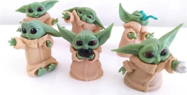 6 lı Star Wars 3D Baby Yoda Mini Figür Seti Oyuncak 6cm   2679 - Image 1