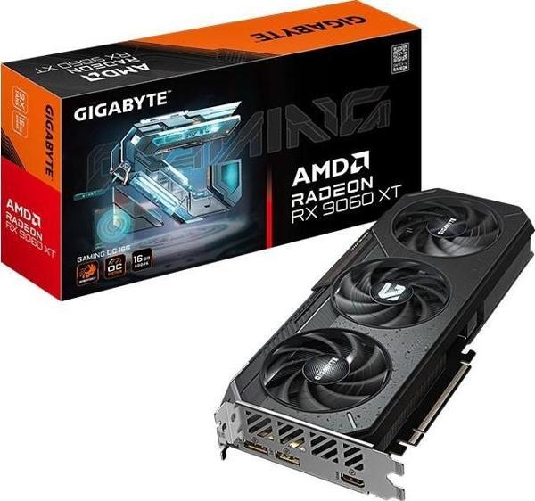 GIGABYTE Radeon RX 9060 XT GAMING OC 16GB GDDR6 128Bit AMD Ekran Kartı-GV-R9060XTGAMING OC-16GD - Image 1
