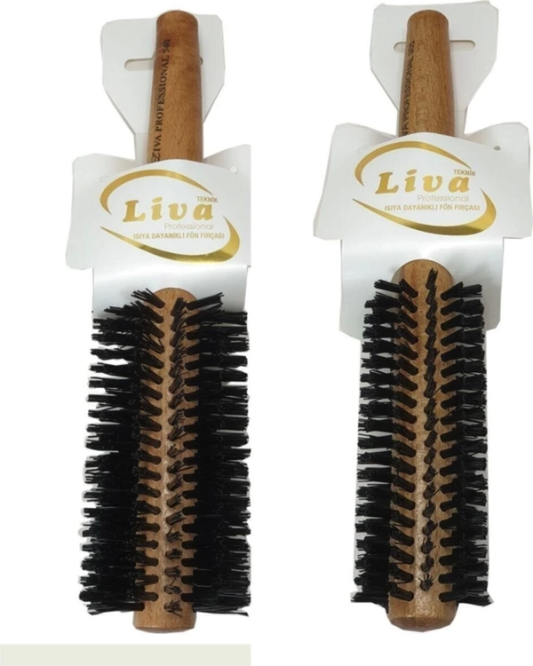 Liva 540-350 Saç Fırçası Yanmaz Profesyonel Fön Fırçası 2 Adet - Image 1