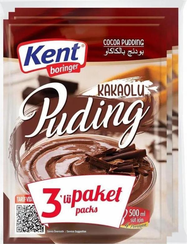 Kent Boringer Kakaolu Puding 3 adet - Image 1