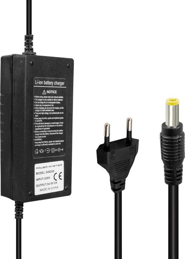 Powermaster Li-İon Lityum Piller İçin 54.6 Voltaj 2 Amper Elektrikli Bisiklet Scooter Şarj Cihazı Aleti - Image 1
