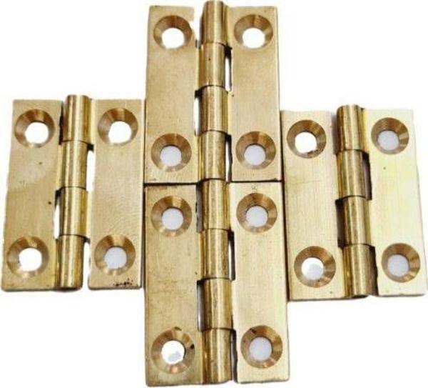 Pirinç Sabit Yaprak Menteşe 40x40x2 mm – 4 cm Dekoratif Menteşe / 5 adet - Image 1