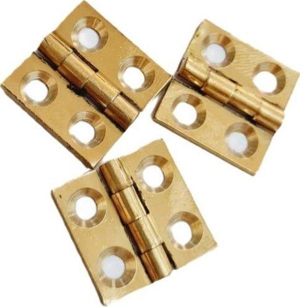 Pirinç Mini Yaprak Menteşe 20x20x18 mm – 2 cm Mini Kapak Menteşesi / 5 adet - Image 1