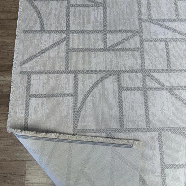 Hoom Rugs Grandy 5212 Krem Kaymaz Pamuk Taban Modern Halı - Image 1