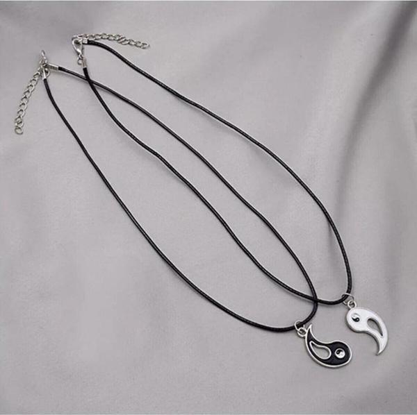 Best friends Ying Yang İkili Arkadaşlık sevgili Kolye - Image 1