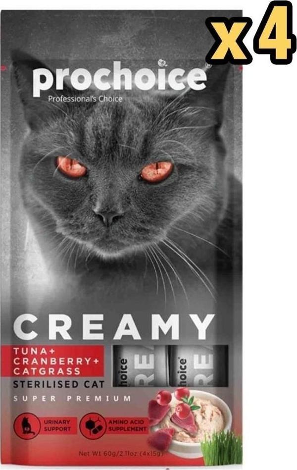 Pro Choice Creamy Ton Balıklı Kızılcıklı Likit Ödül 4X15 gr x 4 Adet - Image 1