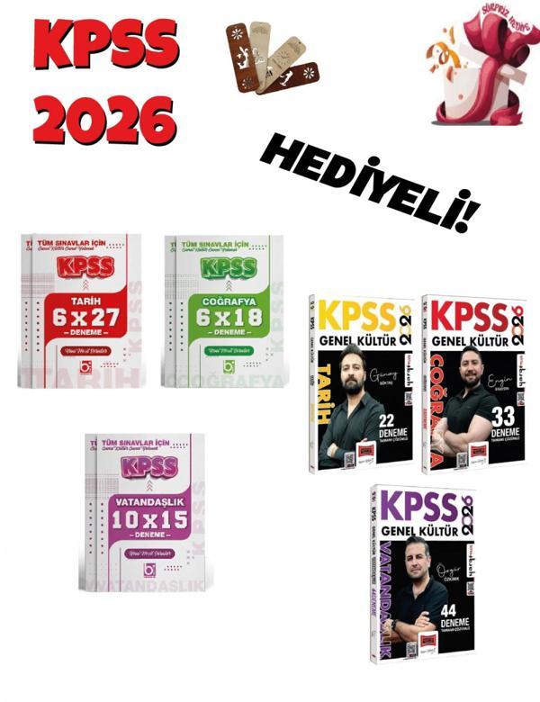 2026 KPSS Tarih + Coğrafya + Vatandaşlık Deneme Seti 6 Kitap Bigelio ve Yargı Yayınları - Bi bigelio - Image 1