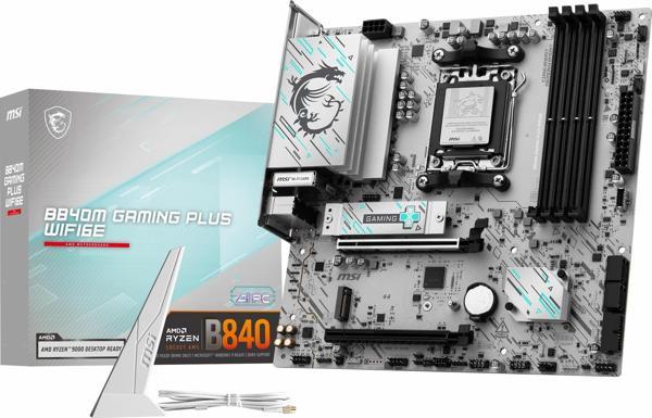 MSI B840M Gaming Plus WiFi6E DDR5 (8000MHz)OC M.2 HDMI/USB-C PCIe 4.0 AM5 mATX Anakart - Image 1