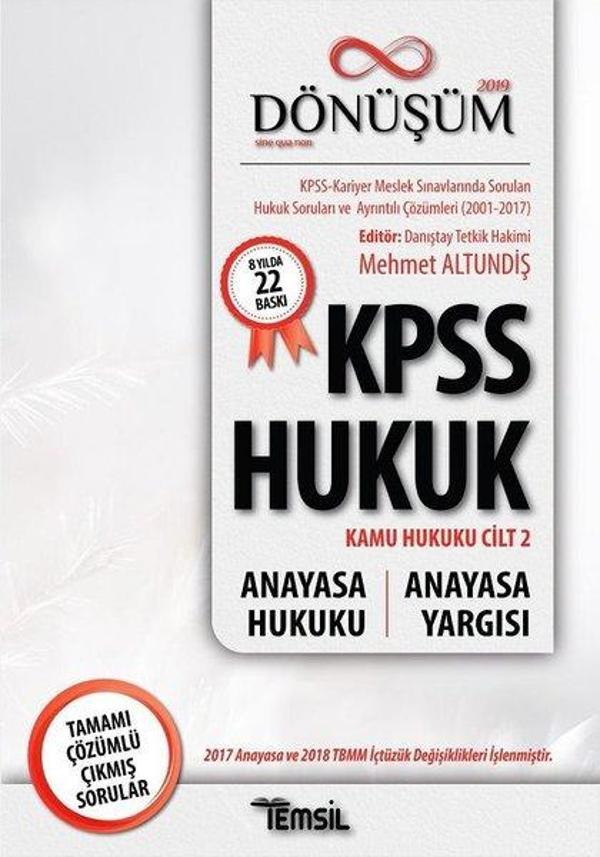 2019 Dönüşüm-KPSS Hukuk Kamu Hukuku Cilt 2 - Temsil Kitap - Image 1