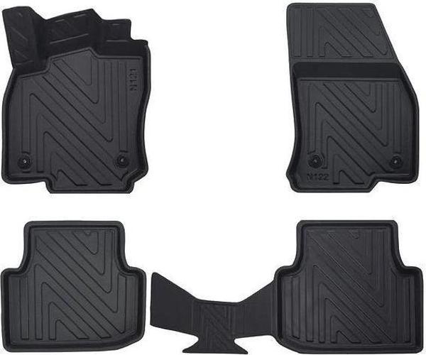 Volkswagen Tiguan 2016-2023 ile Uyumlu Carbon Desenli Ultra Premium Havuzlu Oto Paspas - Image 1