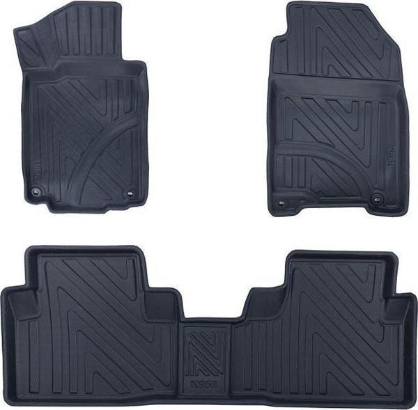 Honda Cr-V 2011-2017 ile Uyumlu Carbon Desenli Ultra Premium Havuzlu Oto Paspas - Image 1