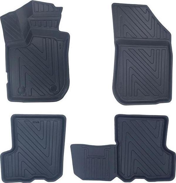 Dacia Sandero 2012-2020 ile Uyumlu Carbon Desenli Ultra Premium Havuzlu Oto Paspas - Image 1