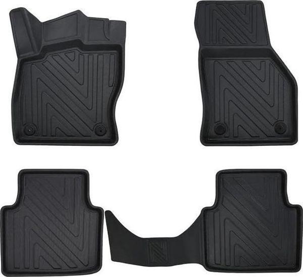 Skoda Super B 2015-2020 ile Uyumlu Carbon Desenli Ultra Premium Havuzlu Oto Paspas - Image 1