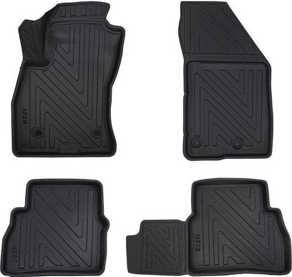 Opel Combo 2011-2018 ile Uyumlu Carbon Desenli Ultra Premium Havuzlu Oto Paspas - Image 1