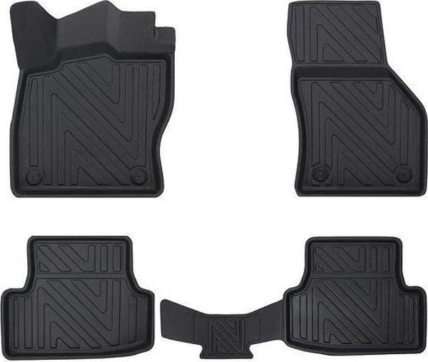 Seat Leon 2012-2020 StatiOn Wagon ile Uyumlu Carbon Desenli Ultra Premium Havuzlu Oto Paspas - Image 1