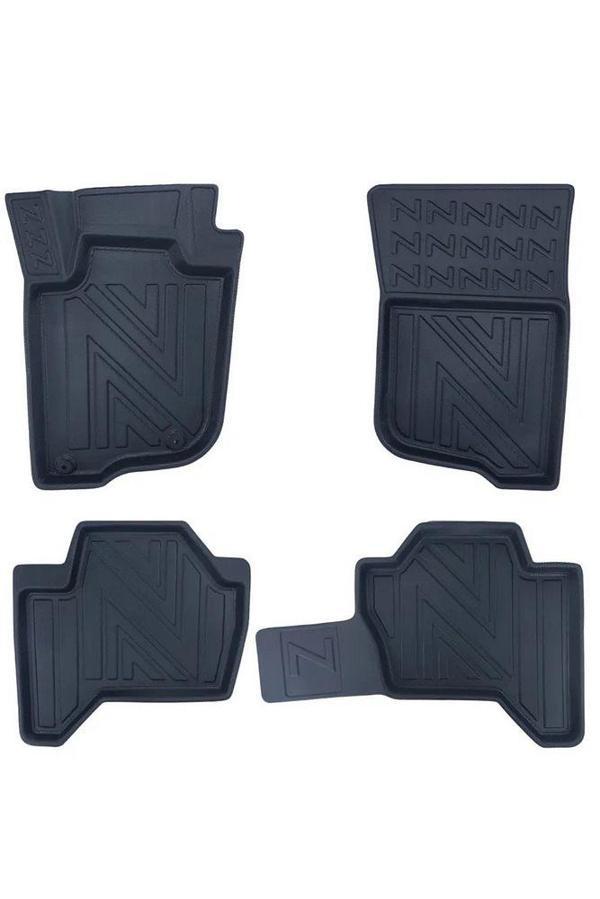 Mitsubishi L200 2019 Sonrasi Blizzard ile Uyumlu Carbon Desenli Ultra Premium Havuzlu Oto Paspas - Image 1