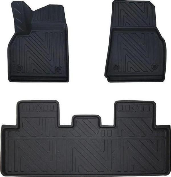 Tesla Model Y 2019 Sonrasi ile Uyumlu Carbon Desenli Ultra Premium Havuzlu Oto Paspas - Image 1