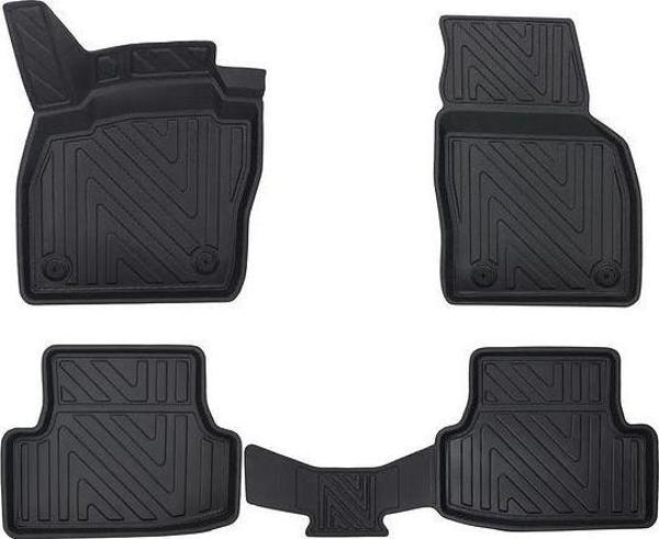 Skoda Scala 2019 Sonrasi ile Uyumlu Carbon Desenli Ultra Premium Havuzlu Oto Paspas - Image 1