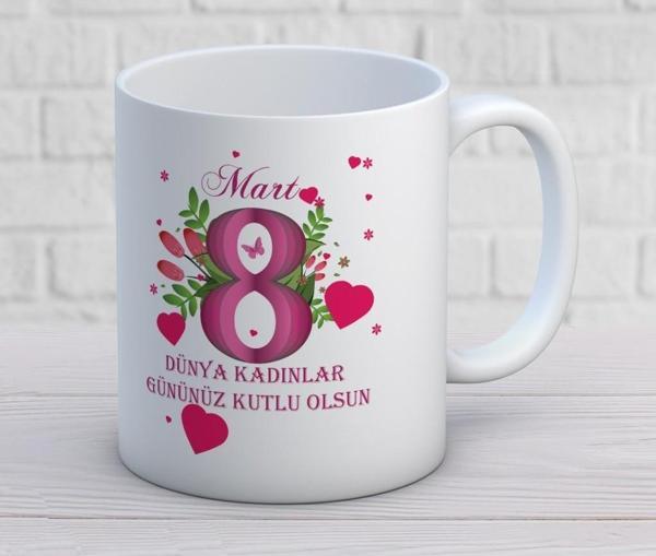 8 Mart Dünya Kadınlar Gününe Özel Hediyelik Kupa Bardak - Image 1