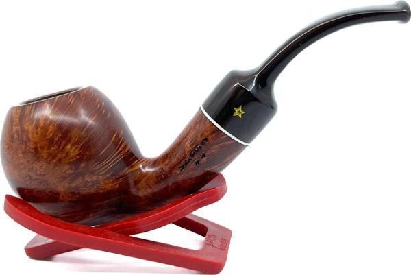 Şahin Sarı Yıldız Bent Apple 9mm Filtreli Akrilik Saplı Pipo - Mod Dp Natale - Image 1