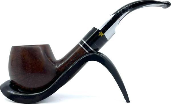 Şahin Sarı Yıldız Bent Apple 9mm Filtreli Akrilik Saplı Pipo - 237146 - Image 1