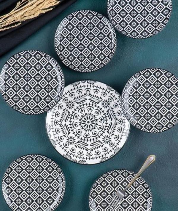 TIFFANY PASTA TABAK SETİ 7 ADET POR-05334\4 SİYAH - Image 1