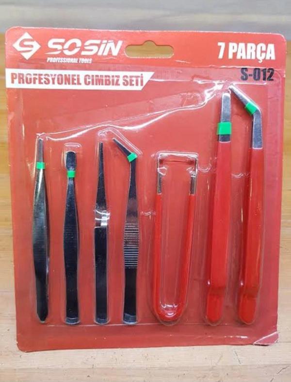 SOSIN Profesyonel Cımbız Seti 7 Parça - Image 1