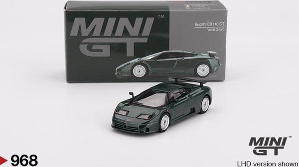Mini GT Bugatti EB110 GT Verde Scuro 968 - Image 1
