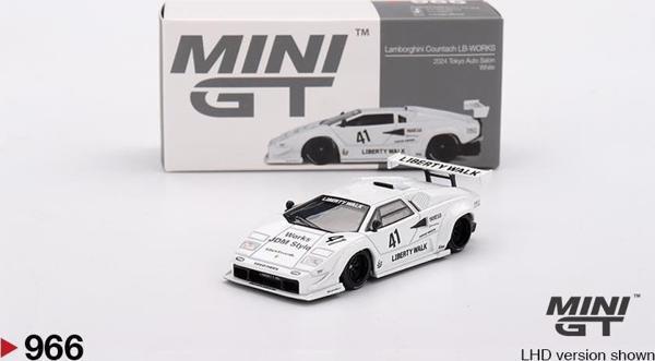 Mini GT Lamborghini Countach LB-WORKS White 2024 Tokyo Auto Salon 966 - Image 1