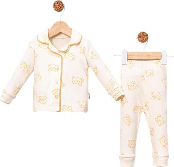 Celira Bbc Sarı Lüks Çıtçıtlı Kız Bebe Pijama Takımı - Image 1