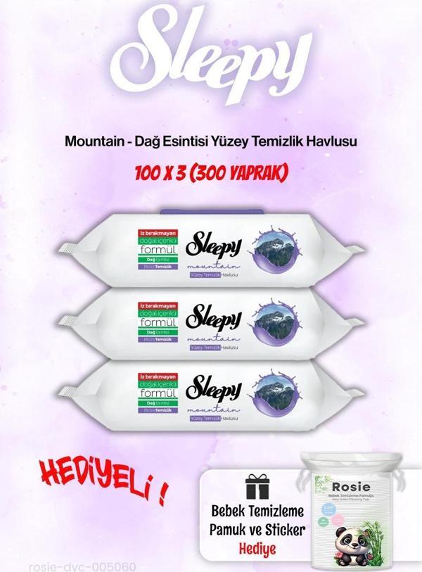 Sleepy 3 Paket Mountain Dağ Esintisi Islak Havlusu  ve ROSIE - Image 1