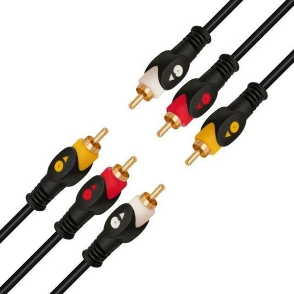 Elektromer 3 RCA - 3 RCA 20 Metre Kablo - Image 1