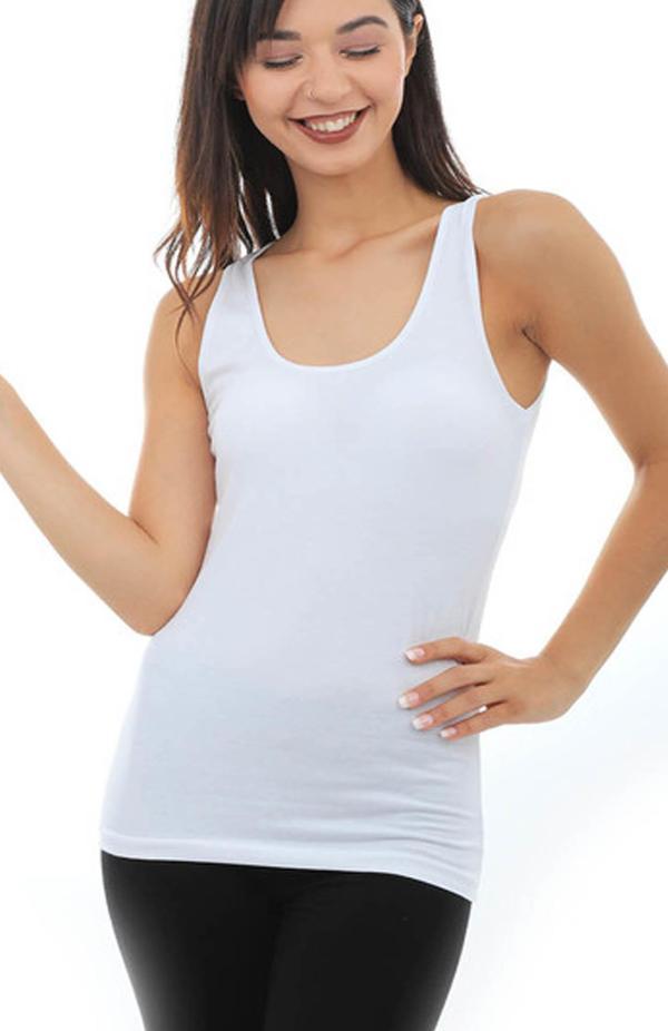 Tutku 136 Bayan Ribana Geniş Askılı Atlet (6 lı) - Image 1