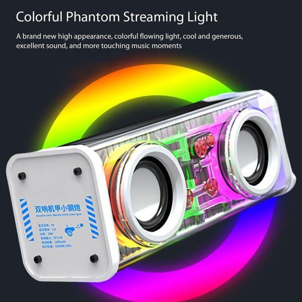 Tastech Bluetooth Hoparlör Tws Özellikli 2X5W Led Işıklı Fm Radyo Usb Sd Kart Giriş Kablosuz Şarjlı Speaker - Image 1