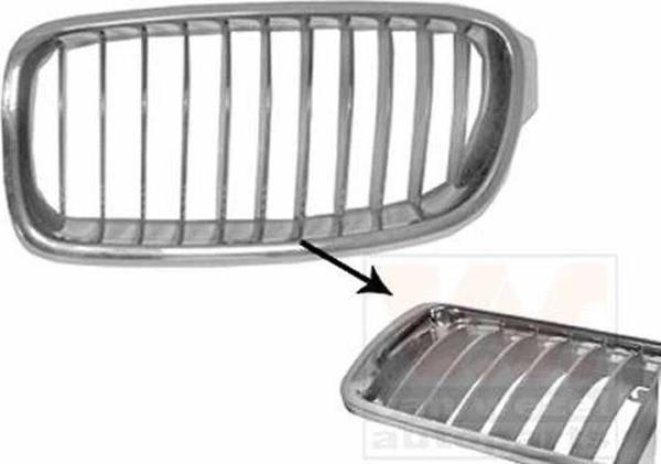 2012-2014 Bmw 3 Serisi Ön Panjur Sol Nikelajlı İç Petekleri Gri (Modern Line) (Tw) (Adet) (Oem No:51 - Image 1