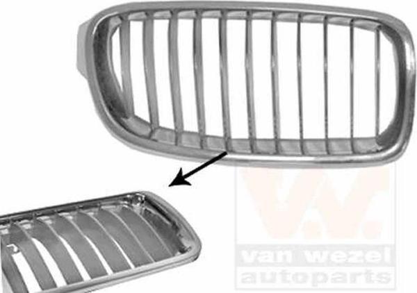 2012-2014 Bmw 3 Serisi Ön Panjur Sağ Nikelajlı İç Petekleri Gri (Modern Line) (Tw) (Adet) (Oem No:51 - Image 1