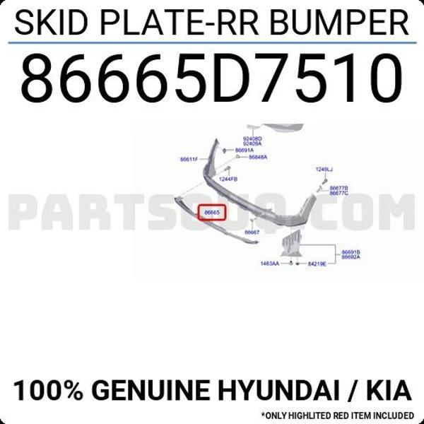 Hyundai Tucson- 2019-2020  Karlık (Arka Tampon Altı) Gümüş Gri (Tyg) (Oem No:86665D7510) - Image 1