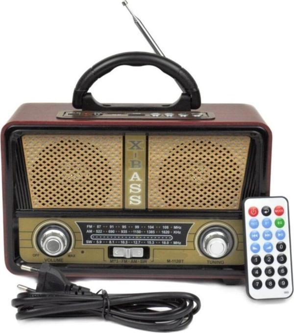 Tastech Meier M-112Bt Şarjlı Nostaljik Bluetooth Fm Radyo Usb/Sd/Mp3 105013 - Image 1
