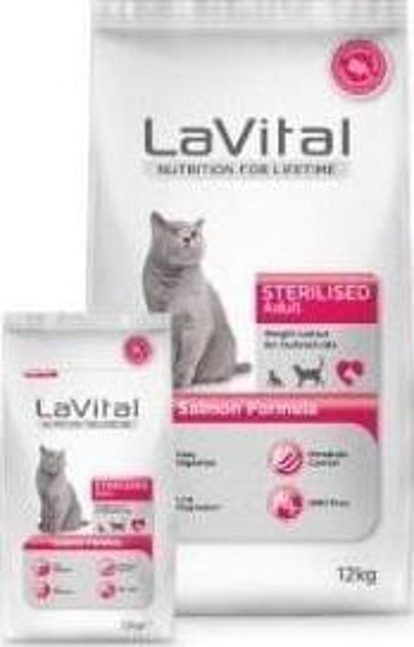 La Vital  Sterilsed Somonlu Kedi Maması 12Kg - Image 1