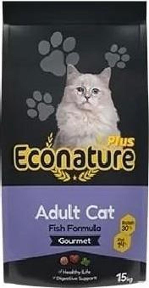 Populermarketim - Econature Plus Gurme Balıklı Yetişkin Kedi Maması 15 kg - Image 1