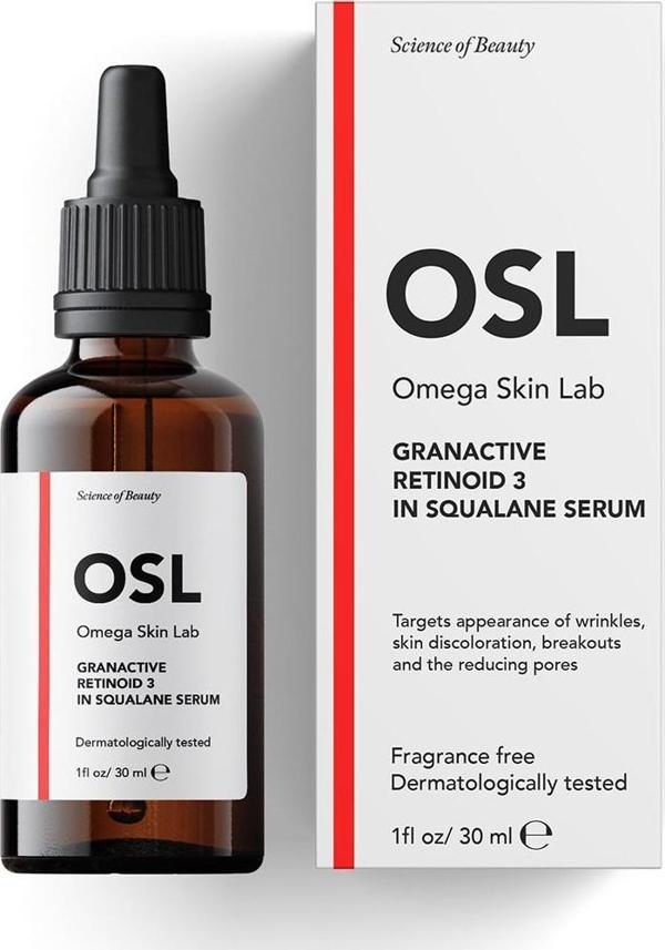 OSL Omega Skin Lab Güçlü Yaşlanma Karşıtı Granactive Retinoid İçeren Gece Serumu 3 In Squalene Serum 30ml - Image 1