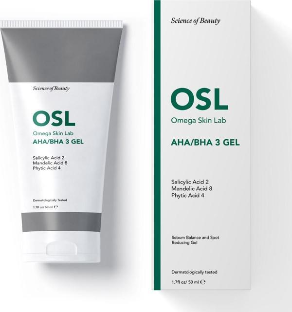 OSL Omega Skin Lab Yağlı ve Gözenekli Ciltler Için Sebum Düzenleyci Jel - Aha/Bha 3 Gel 50ml - Image 1